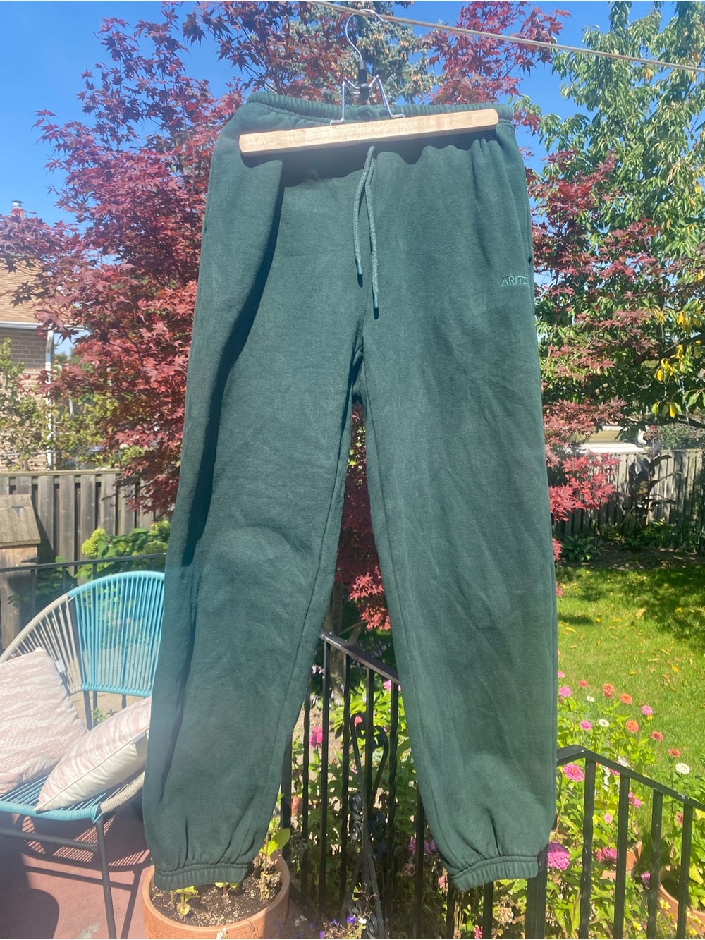 Aritzia Dark Green Women’s Fleece Sweatpants